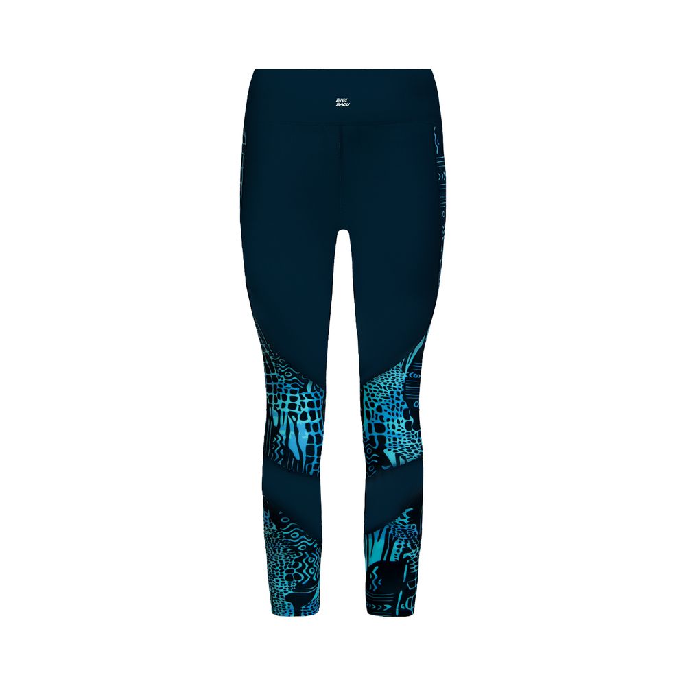 Легинсы Abiba Tech Mesh Tight - dark blue, aqua