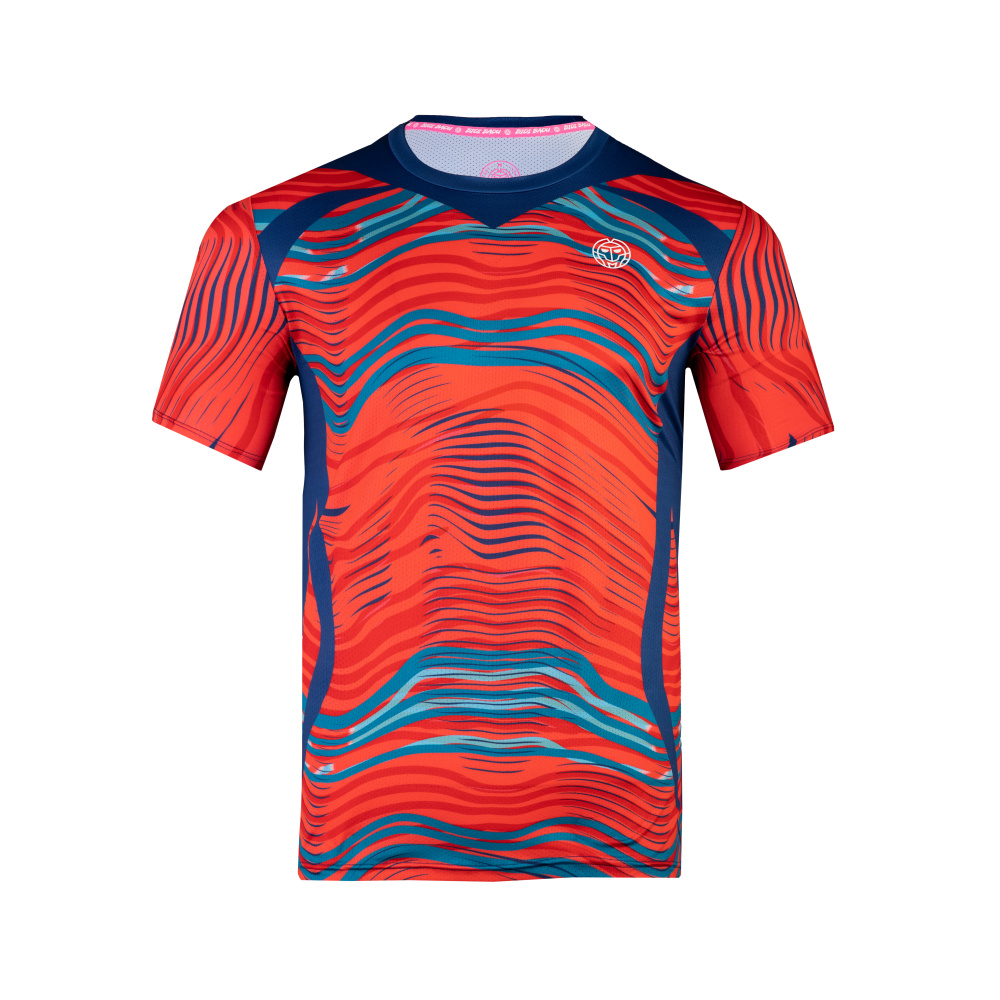 Футболка Aamun Tech Tee - neon red/dark blue