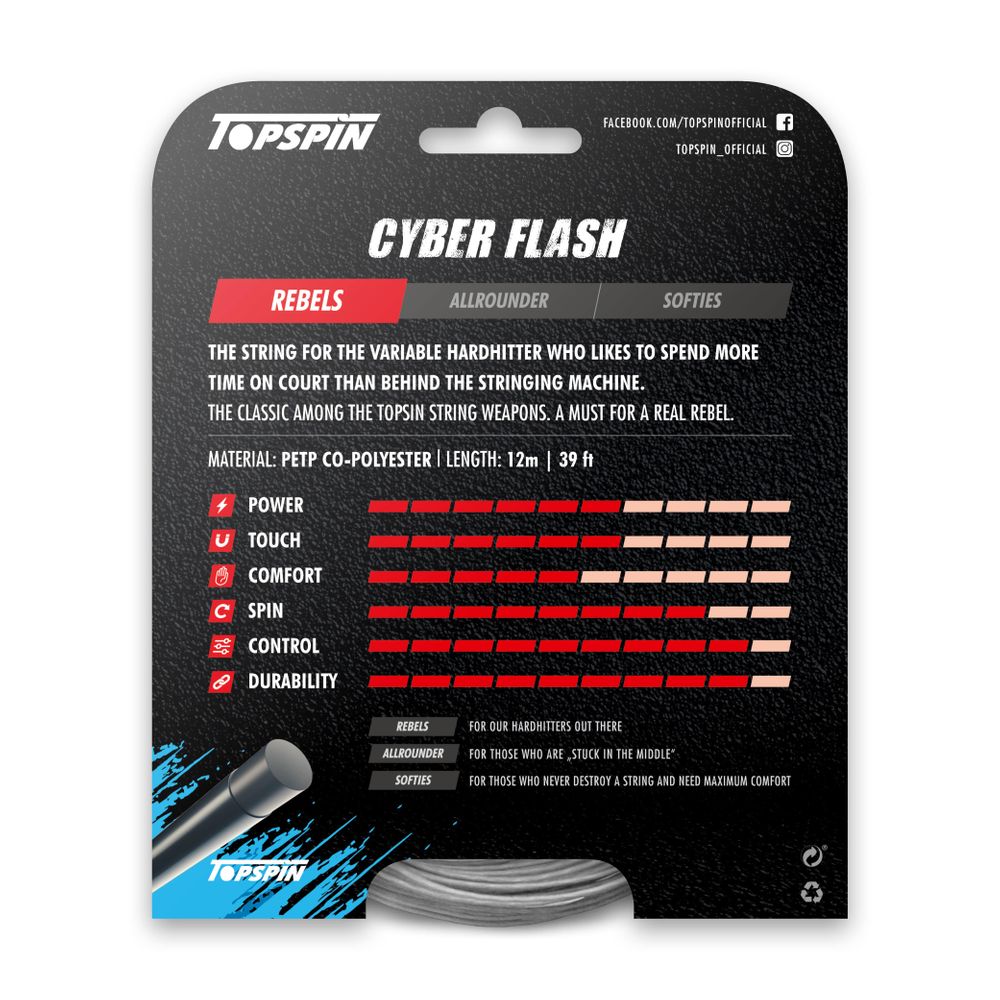 Перетяжка ракетки струнами Cyber Flash